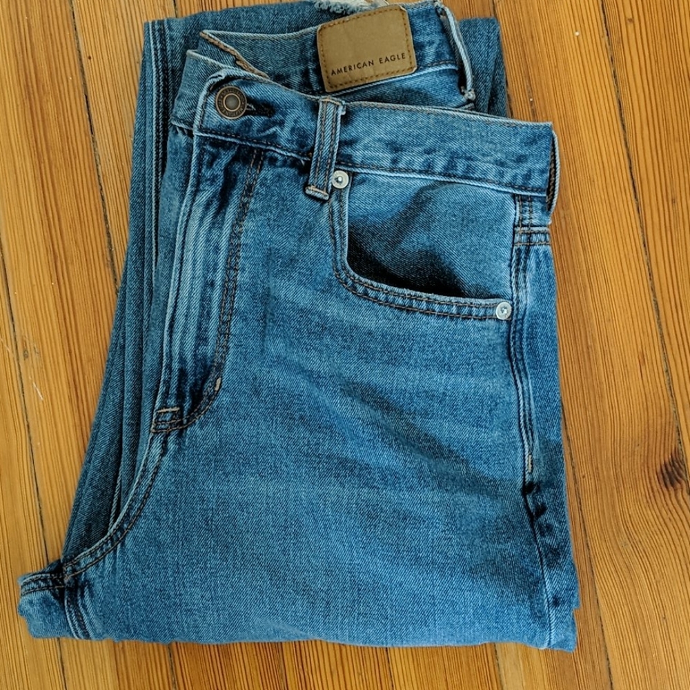 Stylish ripped high rise jeans